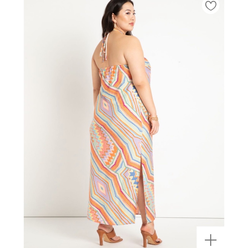 NWT ELOQUII Long Halter Slip Dress - Hidden Gem - Picture 4 of 10